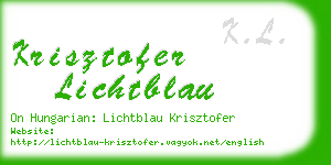 krisztofer lichtblau business card